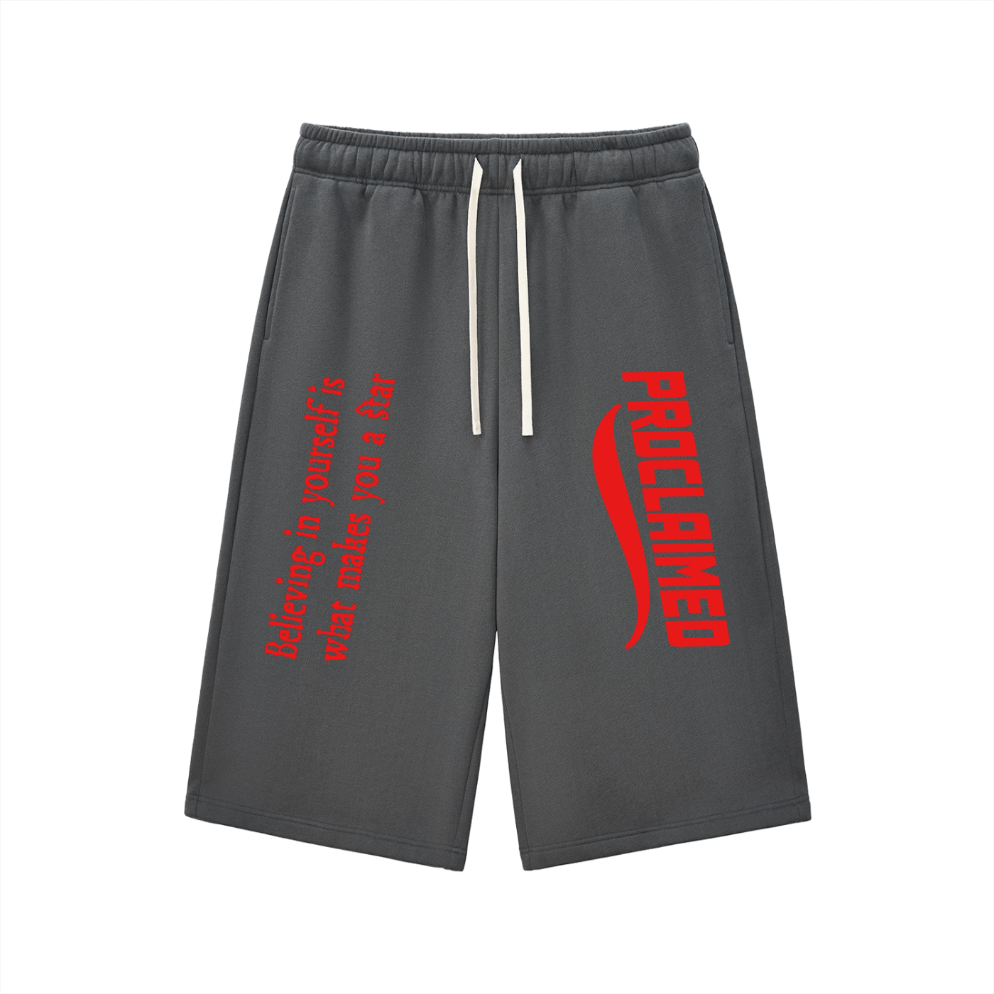 Relaxed Drawstring Three-quarter Sweatpants