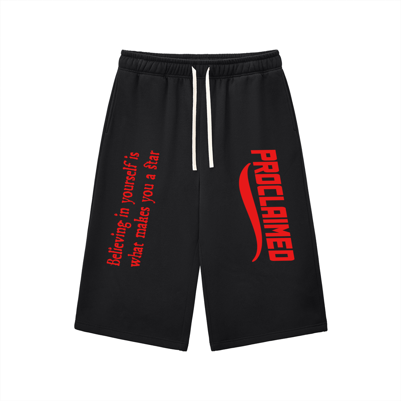 Relaxed Drawstring Three-quarter Sweatpants